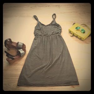 Loft Striped Midi Dress